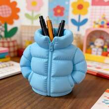 1个3D打印羽绒服笔筒，创意抽象桌面笔筒，学生和办公室必备礼物 - 多色 - 查看 6