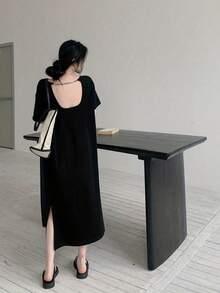 Women Long Dresses - Khaki - View 11
