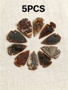 QYDCX Puntas de flecha de piedra natural surtidas premium: ideales para la fabricación de joyas DIY, suministros de artesanía, accesorios de caza y cristales curativos espirituales - un imprescindible para amantes de la naturaleza y artesanos - Multicolor - Ver 6