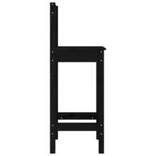 vidaXL Tabourets de bar, lot de 2, noirs, 40 x 41,5 x 112 cm, en pin massif. Idéaux pour les restaurants, les bureaux, les jardins et les réceptions. Ce produit comprend uniquement les tabourets ; les tables ne sont pas incluses. Un meuble classique et de grande qualité. - Noir - Voir 4