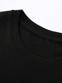 Camiseta gráfica atrevida hombre frase Ganar Dinero No es Amistoso diseño símbolo de dinero cuello redondo transpirable ideal entrenamientos todas las temporadas ropa casual - Negro - Ver 3
