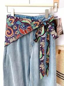 1 chiếc váy xếp tầng kiểu Bohemian mới, thiết kế họa tiết hạt điều, váy quấn eo, vải polyester in họa tiết Paisley. - Nhiều màu - Xem 9