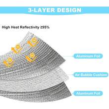 19.69 Inches X 196.85 Inches Premium Double-Layer Reflective Bubble Insulation Board - Flame Retardant, Summer Heat Insulation, Window Insulation, RV Window Insulation, Heat Reflective, Easy To Install, Durable, Weather-Resistant Insulation Solution - 19.69 Inches X 196.85 Inches - View 5