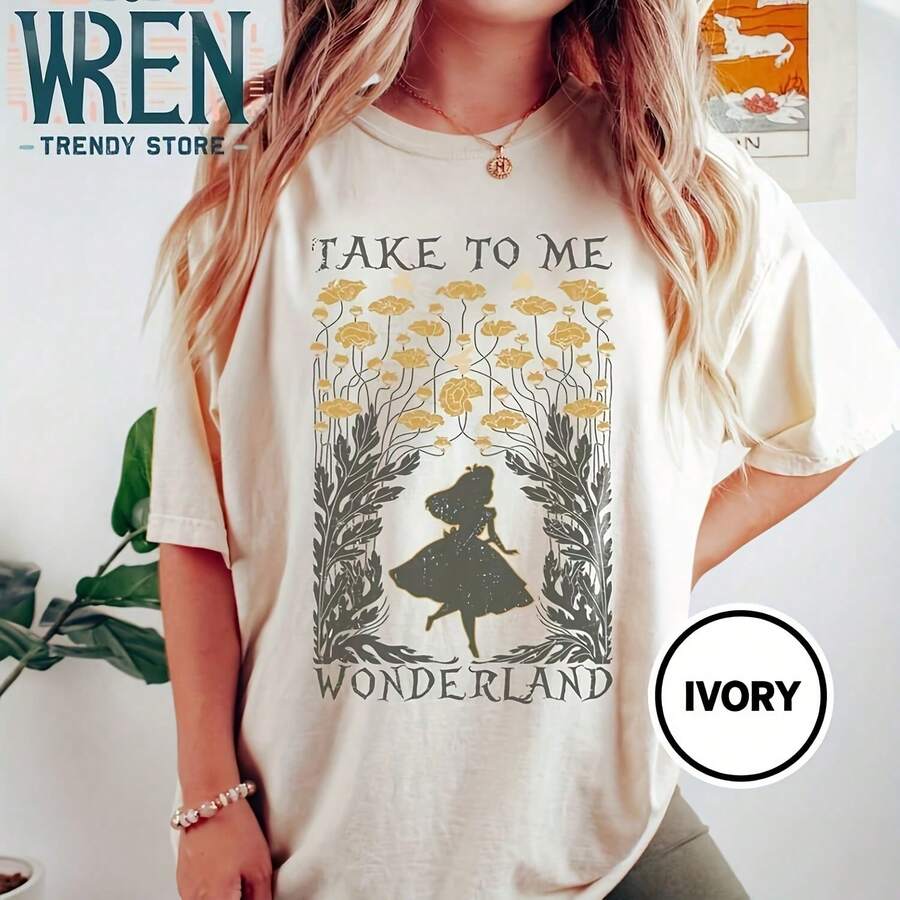 Vintage  Alice In Wonderland , land , Alice ,  World , ie ,  Family T2024 - Blanco - Ver 1