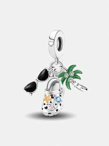 1 pieza Colgante de joyería con diseño de árbol de coco brillante y marino, adecuado para hacer pulseras de mujer - rosario - Ver 13
