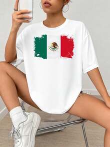 Impresión gráfica mexicana Fl-ag, Diseño texturizado grunge, Franjas verticales verdes, blancas y rojas con escudo nacional, Decoración de pared del hogar o Art.jpg de oficinaRegalos personalizados: Camisetas para mujer con estilos que van desde lo moderno, hippie, casual y minimalista. Ropa masculina personalizada única, armarios cápsula y prendas básicas/urbanas para hombre. Regalos ideales para novios, familiares y amigos, adecuados para cumpleaños, vacaciones, colegio/competiciones, deportes/escalada y más, así como para la moda de otoño y eventos urbanos. Blanco verano. - Blanco - Ver 2