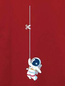 Camiseta con estampado de astronauta100% Cotton - Rojo - Ver 3