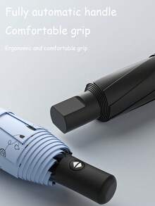 1pc Summer New Student Umbrella, Dual Use Rainproof & Windproof Automatic Folding Sunshade Umbrella - As Shown - View 8
