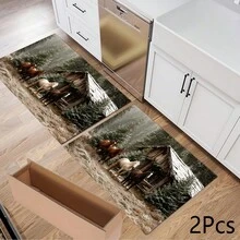 1pc Vintage Tree House Print Absorbent Mat/Dish Drying Mat - Polyester Absorbent Desktop Protective Mat With Rubber Anti-Slip Pad, For Kitchen Counter Decor, Home Bar And Dining Table - Multicolor - View 10