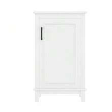 Freestanding Bathroom Cabinet Measuring 51x34x83cm, With Integrated Sink, Fully Lacquered, Shelves On The Door, Adjustable Shelves, Integrated Ceramic Sink, Ideal For Small Spaces, White Color. - White - View 9