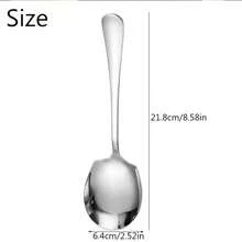 1 pezzo Cucchiaio da portata grande in acciaio inossidabile - Design ergonomico, durevole, grande cucchiaio per minestre, facile da usare per servire, cucinare e mangiare - Robusto, di qualità ristorante, impugnatura comoda, facile da pulire - Visualizzare 7