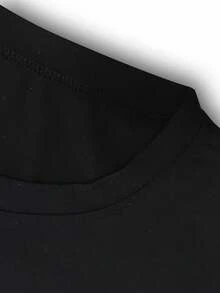Portrait letter printed Women's short sleeved summer fitting round neck T-shirt Tee Tee For adult, Men, Women, Teen, Teenager, adolescent, Youth - Noir - Voir 3