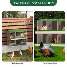 Chicken Nesting Box  Heavy-Duty Galvanized Steel Laying Boxes With Vented Holes For Secure Egg Collection, - Dark Green - View 6