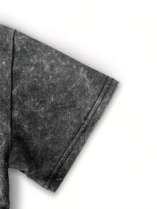 Women'S  Vintage Distressed T-Shirt - Black - View 4