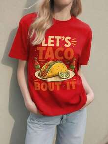 ofertas y liquidacionesPlayera Para Mujer,Día De Cinco De Mayo, Tacos, Camiseta Gráfica - Let's Taco Bout It Stickerplayera de hombretops sudaderas para mujer Y2k Camiseta Camisa De - Blanco - Ver 9
