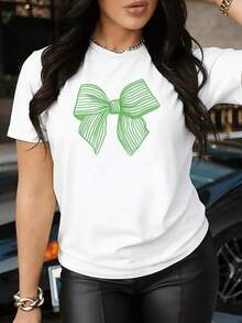 Women's T-Shirt With Exclusive Design - 白色 - 查看 8