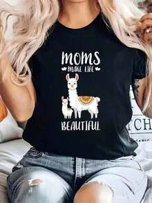 Oferta especial por tiempo limitado, cantidades limitadas, ¡ relámpago!Blusas para mujer, camisetas para mujer, regalos para el Día de la Madre, camisas casuales para mujer, blusas para mujer, estilo de los 2000, Mamá hace nuestras vidas mejores, camisetas para mamá con estampado de llamas para el Día de la Madre, camisetas de verano de cuello redondo, blusas suaves de manga corta para mujer, camisetas elegantes y cómodas para mujer, camisetas gráficas, camisetas de algodón puro con diseños humorísticos y satíricos, camisetas a cuadros de algodón puro para mujer. - Negro - Ver 6