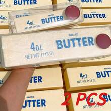 2 PCS 2026 New Jumbo Butter Stick Squishy Squeeze Toy, Premium TPR Ultra Soft Moist Bouncy Slow Rising Fidget Toy, Realistic Cartoon Simulated Food Moldable Sensory Calming Decompression Gadget, Large Palm-Sized Portable Quiet Aesthetic Hand Play Toy, Smooth Stretchable Texture For Anxiety, Stress, ADHD And Autism Relief, Stylish Desktop Ornament For Classroom, Office, Home & Daily Leisure Use, Jumbo Squishy Relaxation Toy For Kids, Teens And Adults, Perfect Birthday, Valentine's Day, Easter, Halloween, Christmas Holiday Gift, Novelty Food Shaped Anti-Stress Collectible Party Favor Decor Toy - Butter Sticks - View 1