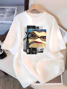 Imagen artística que representa la fuerza interior y la elegancia femenina con elementos modernos que evocan confianza y actitud contemporánea camiseta de mujer  suave cómoda para uso diario y perfecta para combinar con jeans o faldas casuales - Blanco - Ver 3