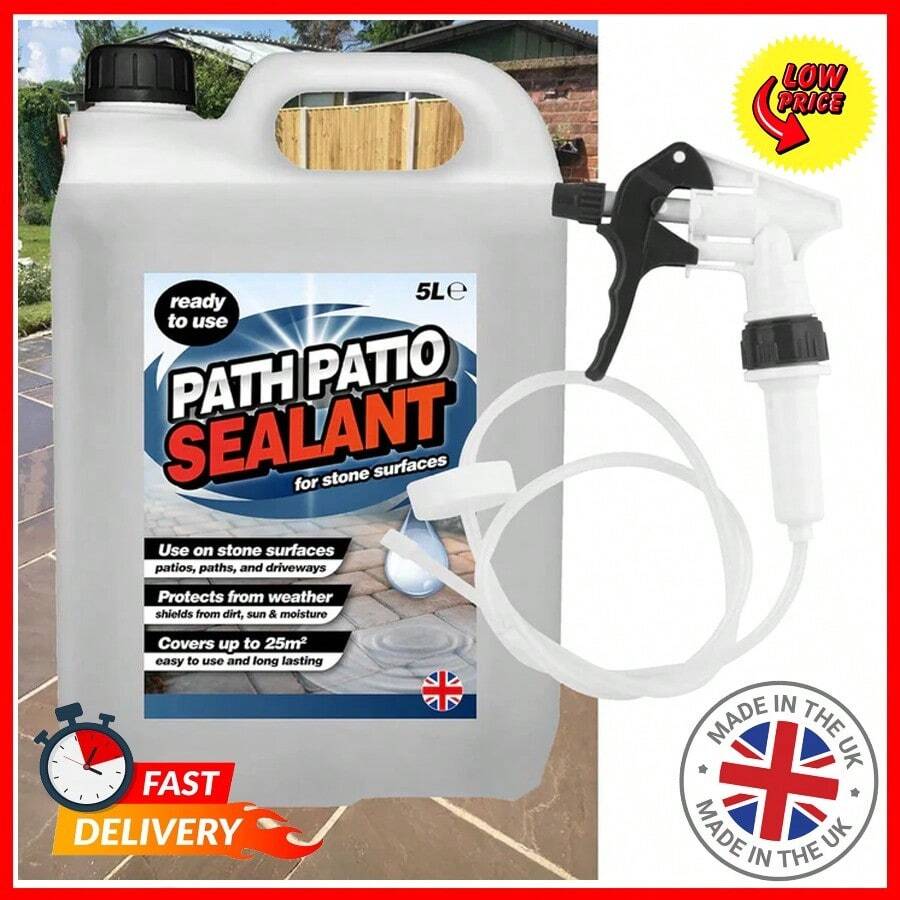 5L Easy To Use Path Patio Sealant For Use On Stone Surfaces Complete With Long Hose Trigger - 4 - View 1