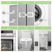 Cabinet Lock, Drawer Lock, 6 Adjustable Safety Drawer Locks, Adhesive Drawer Lock Fasteners, Multi-Functional And Suitable For Refrigerator, Cabinet, Drawer, Oven, Bathroom And Other Places, Easy Installation - 6-piece Pack - View 4