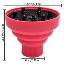 1 pieza Difusor plegable de secador de pelo de silicona, Cubierta retráctil para cabello rizado, Anti-encrespamiento, Definición de rizo, Portátil, Para uso en el hogar, viajes y salón - A - Ver 7