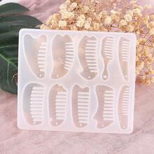 1 khuôn silicon dùng để tự làm đồ thủ công bằng nhựa, thạch cao, trang sức, mặt dây chuyền lược cài tóc. - Hình chữ nhật - Xem 3
