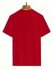 Graphic TeesCamiseta de Mujer Roja con Estampado de Leopardo y Corazón Brillante, Manga Corta y Cuello Redondo para Verano y Primavera, , Diseño Audaz y ElegantCottno-Vintage Street Style Unisexoose Cotton Short Sleeve Crew Neck T-Shirt - Rojo - Ver 3