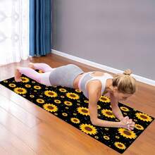 1 pieza Esterilla de yoga de 71*22 pulgadas, disponible en varios patrones, antideslizante y duradera, extra ancha y gruesa, adecuada para yoga en casa y para principiantes - Multicolor - Ver 15
