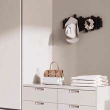 8 Movable Hooks, The Hangers Are Equipped with Hook Attachments. These Are Modern and Space-saving Hangers, Suitable for Jackets, Coats, Scarves, Handbags, Etc. - Schwarz - Übersicht 6