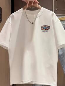 Sommer-Tops 1 unidad camiseta de hombre 100% algodón, conjunto de verano para hombre - Blanco - Ver 2