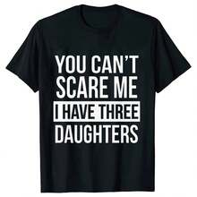 Camisetas para hombre Camiseta con estampado divertido Papá Papá Hijas Ropa extragrande Camisetas de manga corta Niños Camiseta linda con broma Camisetas para hombre - Negro - Ver 1