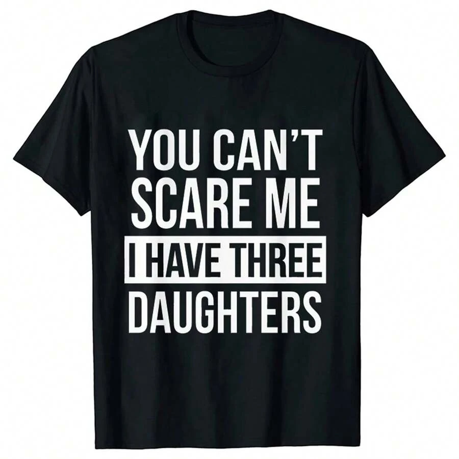 Camisetas para hombre Camiseta con estampado divertido Papá Papá Hijas Ropa extragrande Camisetas de manga corta Niños Camiseta linda con broma Camisetas para hombre - Negro - Ver 1