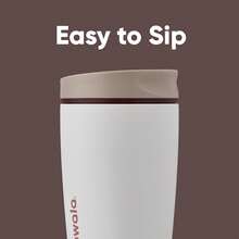 SmoothSip Slider Insulated Stainless Steel Coffee Tumbler, Reusable Iced Coffee Cup, Hot Coffee Travel Mug,  12 Oz, Vanilla Bean, Pack Of 8. - 1 - Xem 1