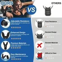 Medical-Grade Silicone Resistance Breathing Trainer, Adjustable Intake Valve, Portable For Athletes, Post-COVID Recovery & Breathwork - Black, White, Blue, Red - Multicolor - View 10