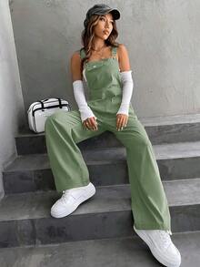Unity 1 pieza Mono overol con bolsillo con solapa sin top tubo - verde menta - Ver 5