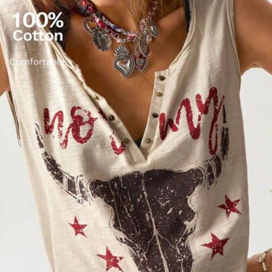 BohoFeels BOHO Women's Solid Color Knit Sleeveless Fitted Washed Open Front Camisole Hippie Boho Western Wear Women Festival - Beis - Ver 1