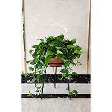 Midcentury Modern Metal Potted Plant Stand 18.7 Inch Tall Flower Pot Holder Large Rustproof Iron Garden Container Heavy Duty Rack for Planter, Black - 475 cm de alto, color negro. - Ver 8