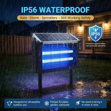4500V  Solar Insect Killer Lamp, IP56 Waterproof Outdoor Bug Zapper With Auto On/Off, Chemical-Free Mosquito Trap For Backyard & Garden - 8W Black - View 1