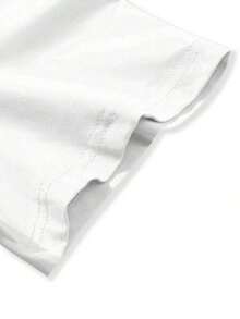 Manfinity Roughcore Hombres Camiseta con estampado de oso y letra - Blanco - Ver 6