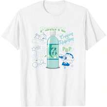 Short-Sleeved T-Shirt By Pusuraito, 100% Cotton - 白色 6 - 查看 1