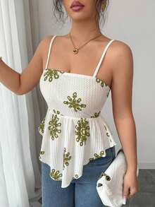 Elegante camiseta sin mangas de línea A con estampado de copos de nieve en color albaricoque, adecuada para uso diario, bodas, galas, viajes al trabajo, fiestas de graduación, vacaciones, citas, fiestas, Halloween, Navidad, Año Nuevo, Acción de Gracias, bodas - Verde Oliva - Ver 4