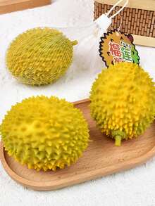 1pc Random Color Small Durian Soft Funny Toy, Adult Stress Relief Focus Attention Training, Squeeze Stretch Play, Squishy Toys, Cute Stuff, Cheese Squishy, Squishy Dumpling, Fidget - Durian Squeeze - View 11