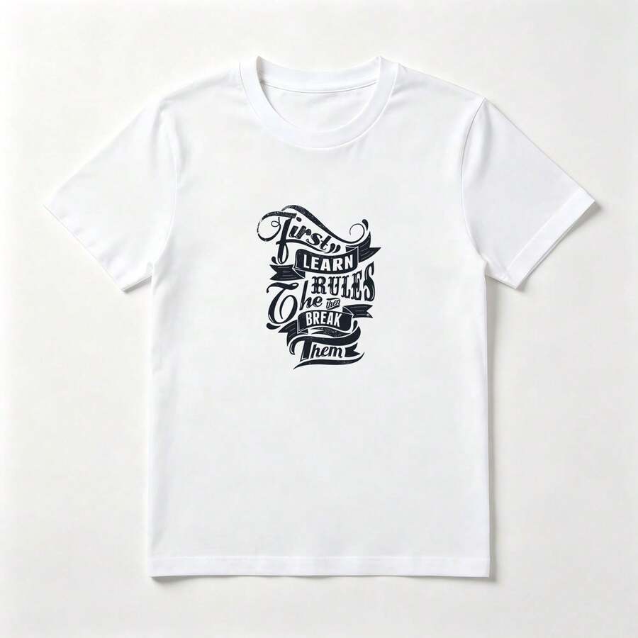 Playera Estampado Frase Motivacional - Algodón Puro Mujer Inspiración - Blanco - Ver 1
