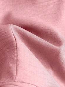 camiseta de tirantes sin mangas con cuello en V y diseño de hebilla metálica minimalista y elegante que estiliza la cintura, para mujer, de verano - Rosa - Ver 3