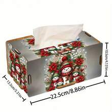 La nueva caja de pañuelos de madera de caja de toallas de papel para uso en la sala de estar y el comedor del hogar, un elemento decorativo multifuncional. - Estilo 5 (sin herramienta para colocar diamantes de imitación) - Ver 19