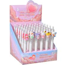 SANRIO 三丽鸥36件套高美感中性树脂贴纸可爱碳素卡通按动笔学生办公用品文具套装节日礼物新奇文具教师派对礼物返校 - A - 查看 7