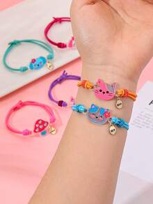 Bộ 6 vòng tay co giãn hình chuột lang nước và mèo hoạt hình dễ thương, quà tặng cho bé gái, con gái, cháu gái, tiệc sinh nhật. - Nhiều màu - Xem 8