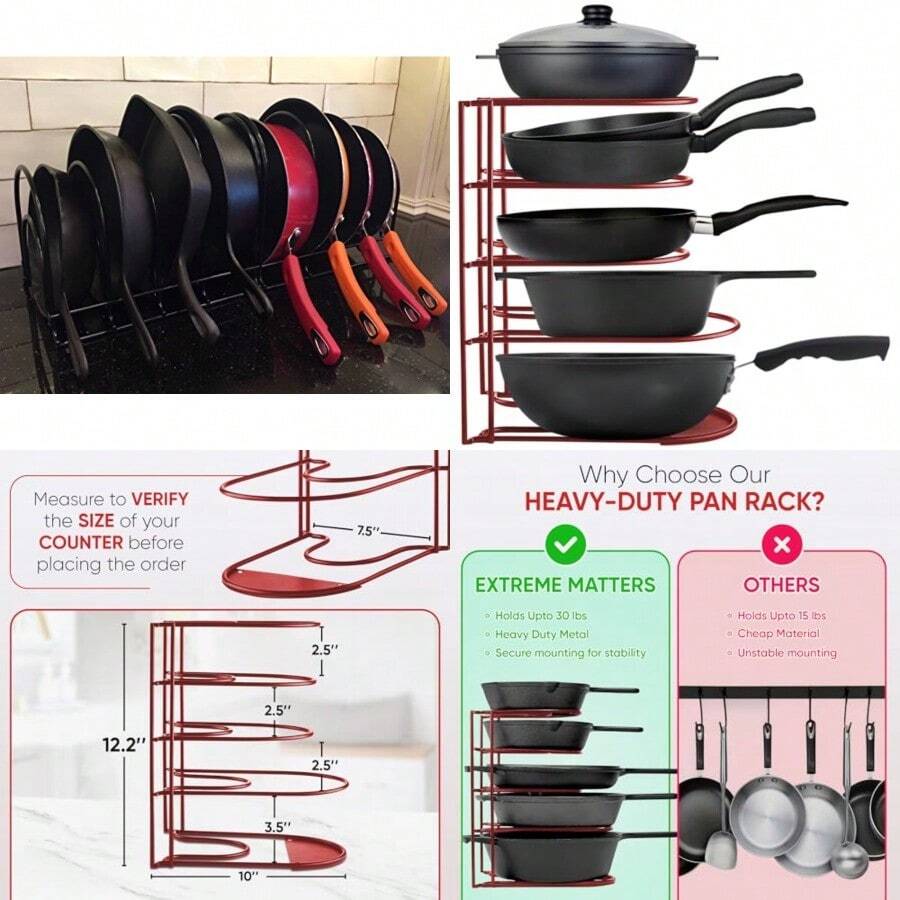 Pot Racks - Red - View 1