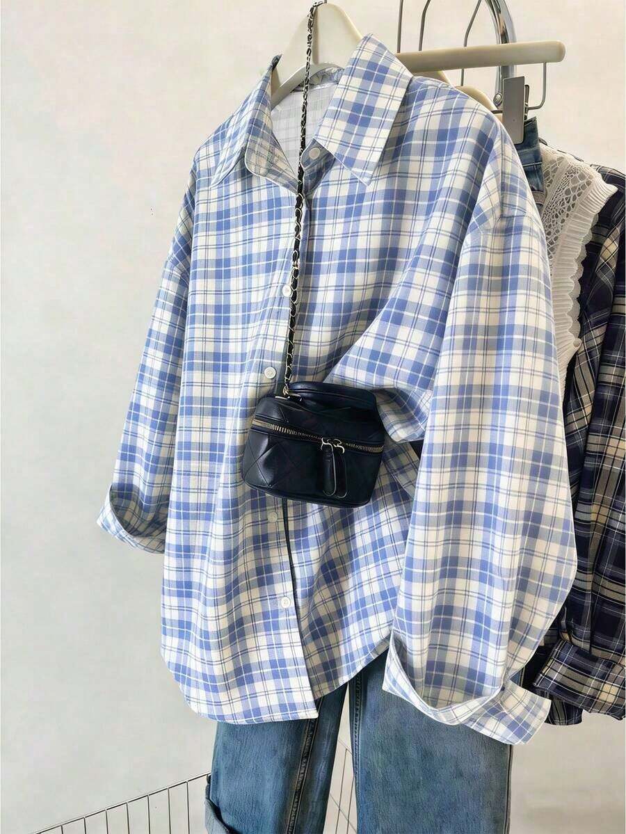Blusa de mujer, estampado de rayas de limón, diseño fresco y ligero, camisa estilo Ins, blusas de mujer sueltas de manga larga casual de doble uso, regalo para la mejor amiga y la novia, camisa de regalo divertida, nueva blusa de mujer de otoño e i - Multicolor 4 - Ver 1